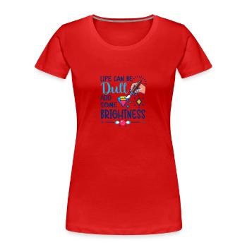 Diamond Painting Artist Life Can Be Dull Diamond - Frauen Premium Bio T-Shirt - Rot - Vorne - Mia (176cm)