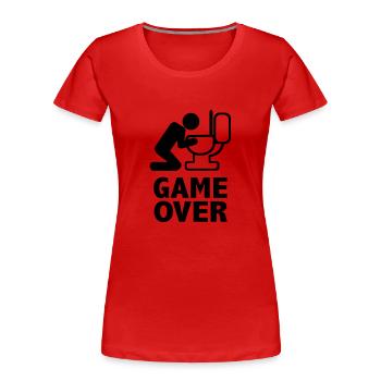 Alkohol Kotzen - Frauen Premium Bio T-Shirt - Rot - Vorne - Mia (176cm)