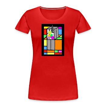 Elevator v Improved - Women's Premium Organic T-Shirt - red - Front - Mia (176cm)