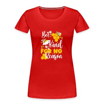 bee bees nature animal welfare - Women's Premium Organic T-Shirt - red - Front - Mia (176cm)