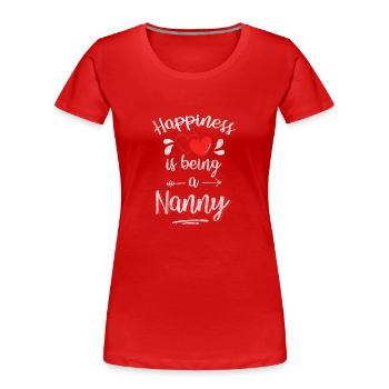 Glück Positiv Optimismus Freude - Frauen Premium Bio T-Shirt - Rot - Vorne - Mia (176cm)