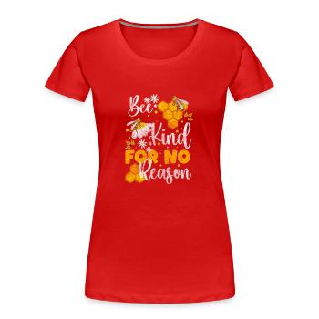 Honig Süß Honigwabe Nutztier - Frauen Premium Bio T-Shirt - Rot - Vorne - Mia (176cm)