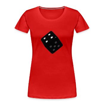 Cube - Women's Premium Organic T-Shirt - red - Front - Mia (176cm)