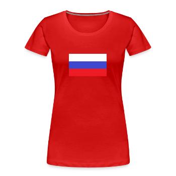 Russia - Women's Premium Organic T-Shirt - red - Front - Mia (176cm)