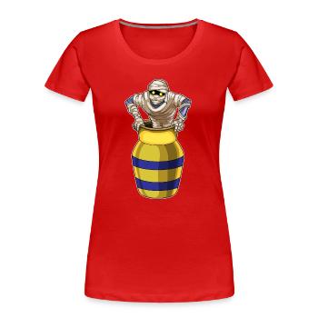 Mumie Halloween Vase - Frauen Premium Bio T-Shirt - Rot - Vorne - Mia (176cm)