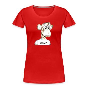Leo Ape - Women's Premium Organic T-Shirt - red - Front - Mia (176cm)