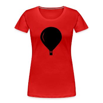Heißluftballon - Frauen Premium Bio T-Shirt - Rot - Vorne - Mia (176cm)