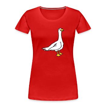 Gans - Frauen Premium Bio T-Shirt - Rot - Vorne - Mia (176cm)