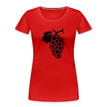 Bunch of grapes - Women's Premium Organic T-Shirt - red - Front - Mia (176cm)