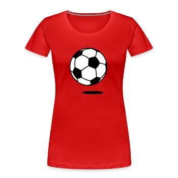 football with shadow / ball with shadow 2c - Women's Premium Organic T-Shirt - red - Front - Mia (176cm)