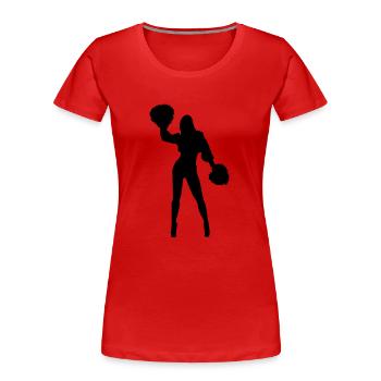 cheerleading - Frauen Premium Bio T-Shirt - Rot - Vorne - Mia (176cm)