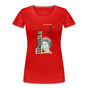 RIP Königin Elizabeth II., God Save the Queen, - Frauen Premium Bio T-Shirt - Rot - Vorne - Mia (176cm)