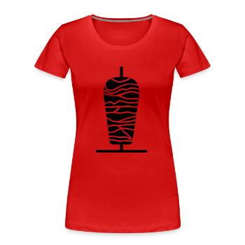 Brochette de kebab - T-shirt bio Premium Femme - rouge - Devant - Mia (176cm)