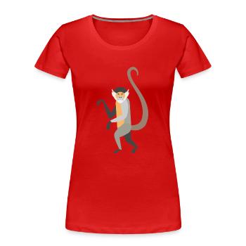 Wildtiere - Frauen Premium Bio T-Shirt - Rot - Vorne - Mia (176cm)