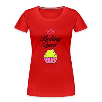 baking queen - Women's Premium Organic T-Shirt - red - Front - Mia (176cm)