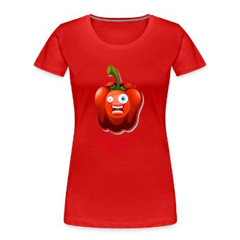 Habanero mood,habanero,chilli , scharf - Frauen Premium Bio T-Shirt - Rot - Vorne - Mia (176cm)