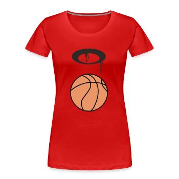 Basketball 5 0 Artboard 1 - Women's Premium Organic T-Shirt - red - Front - Mia (176cm)