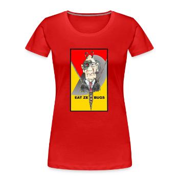 eat ze bugs - Frauen Premium Bio T-Shirt - Rot - Vorne - Mia (176cm)