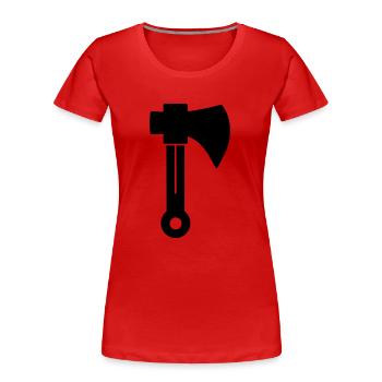 Axt - Frauen Premium Bio T-Shirt - Rot - Vorne - Mia (176cm)