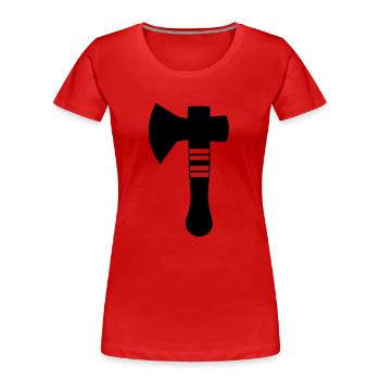Axt - Frauen Premium Bio T-Shirt - Rot - Vorne - Mia (176cm)