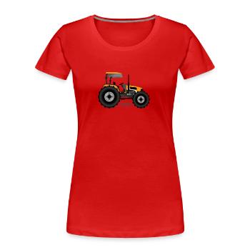 Traktor - Frauen Premium Bio T-Shirt - Rot - Vorne - Mia (176cm)