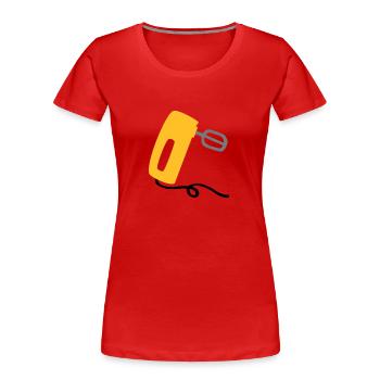 Mixer - Women's Premium Organic T-Shirt - red - Front - Mia (176cm)