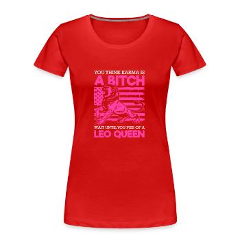 Sternzeichen Stern Aberglaube - Frauen Premium Bio T-Shirt - Rot - Vorne - Mia (176cm)