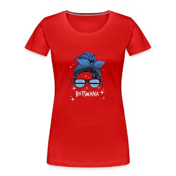 Botswana - T-shirt bio Premium Femme - rouge - Devant - Mia (176cm)