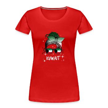 Koweït - T-shirt bio Premium Femme - rouge - Devant - Mia (176cm)