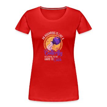 Tierkreiszeichen Sternbild - Frauen Premium Bio T-Shirt - Rot - Vorne - Mia (176cm)
