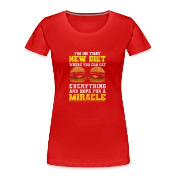 Food Restaurant Vielesser - Women's Premium Organic T-Shirt - red - Front - Mia (176cm)