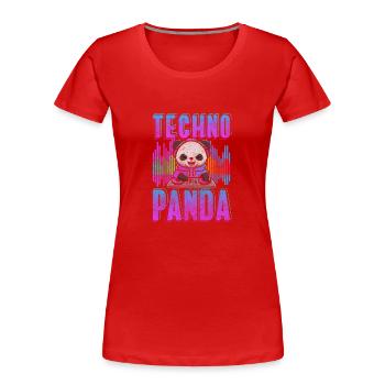 Rave Minimal Jumpstyle - Frauen Premium Bio T-Shirt - Rot - Vorne - Mia (176cm)