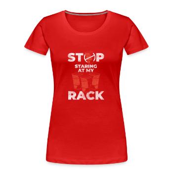Beer Pong Alcool Célébrer Liqueur - T-shirt bio Premium Femme - rouge - Devant - Mia (176cm)