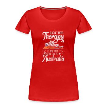 Australien Reisen Stolz Urlaubsland - Frauen Premium Bio T-Shirt - Rot - Vorne - Mia (176cm)