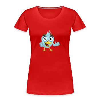Vogel - Frauen Premium Bio T-Shirt - Rot - Vorne - Mia (176cm)