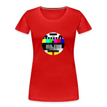 Test Image - T-shirt bio Premium Femme - rouge - Devant - Mia (176cm)