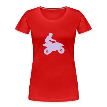 Quad - Frauen Premium Bio T-Shirt - Rot - Vorne - Mia (176cm)