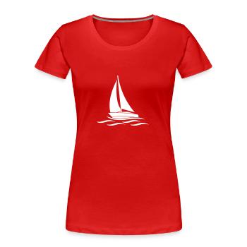 Sail away - Women's Premium Organic T-Shirt - red - Front - Mia (176cm)