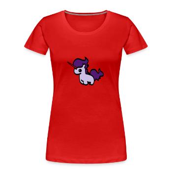 süßes lila einhorn - Frauen Premium Bio T-Shirt - Rot - Vorne - Mia (176cm)