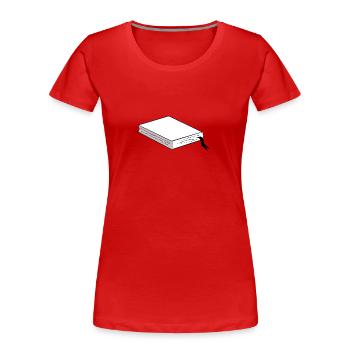 Buch - Frauen Premium Bio T-Shirt - Rot - Vorne - Mia (176cm)