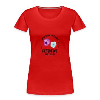 Zytologie und Zellen - Frauen Premium Bio T-Shirt - Rot - Vorne - Mia (176cm)