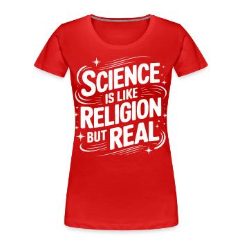 Atheismus Atheist Anti-Religion Agnostiker - Frauen Premium Bio T-Shirt - Rot - Vorne - Mia (176cm)