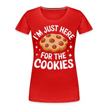 Cookies Biscuits Biscuits Biscuits Chocolat - T-shirt bio Premium Femme - rouge - Devant - Mia (176cm)