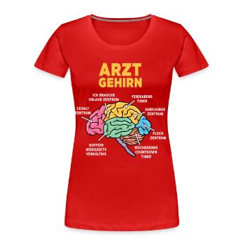 Arzt - Frauen Premium Bio T-Shirt - Rot - Vorne - Mia (176cm)