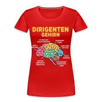 Dirigenten - Frauen Premium Bio T-Shirt - Rot - Vorne - Mia (176cm)