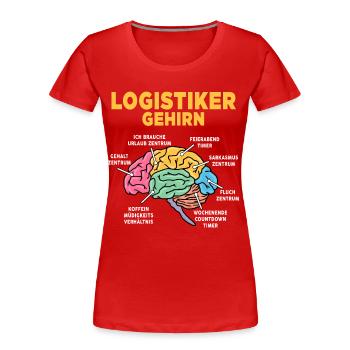 Logistiker - Frauen Premium Bio T-Shirt - Rot - Vorne - Mia (176cm)