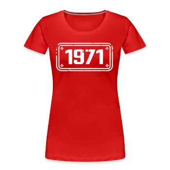 1971 Cadeau 1971 millésime 1971 édition limitée 1971 - T-shirt bio Premium Femme - rouge - Devant - Mia (176cm)