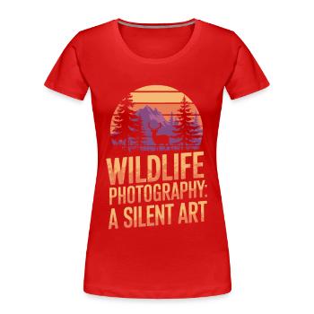 Photographie, Photographie de nature, Photographie animalière - T-shirt bio Premium Femme - rouge - Devant - Mia (176cm)