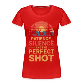 Photographie animalière Photographie de nature Photographie - T-shirt bio Premium Femme - rouge - Devant - Mia (176cm)