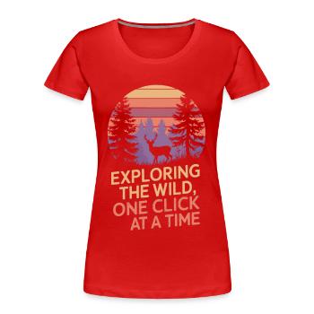 Photographie de nature Photographie animalière Photographie - T-shirt bio Premium Femme - rouge - Devant - Mia (176cm)